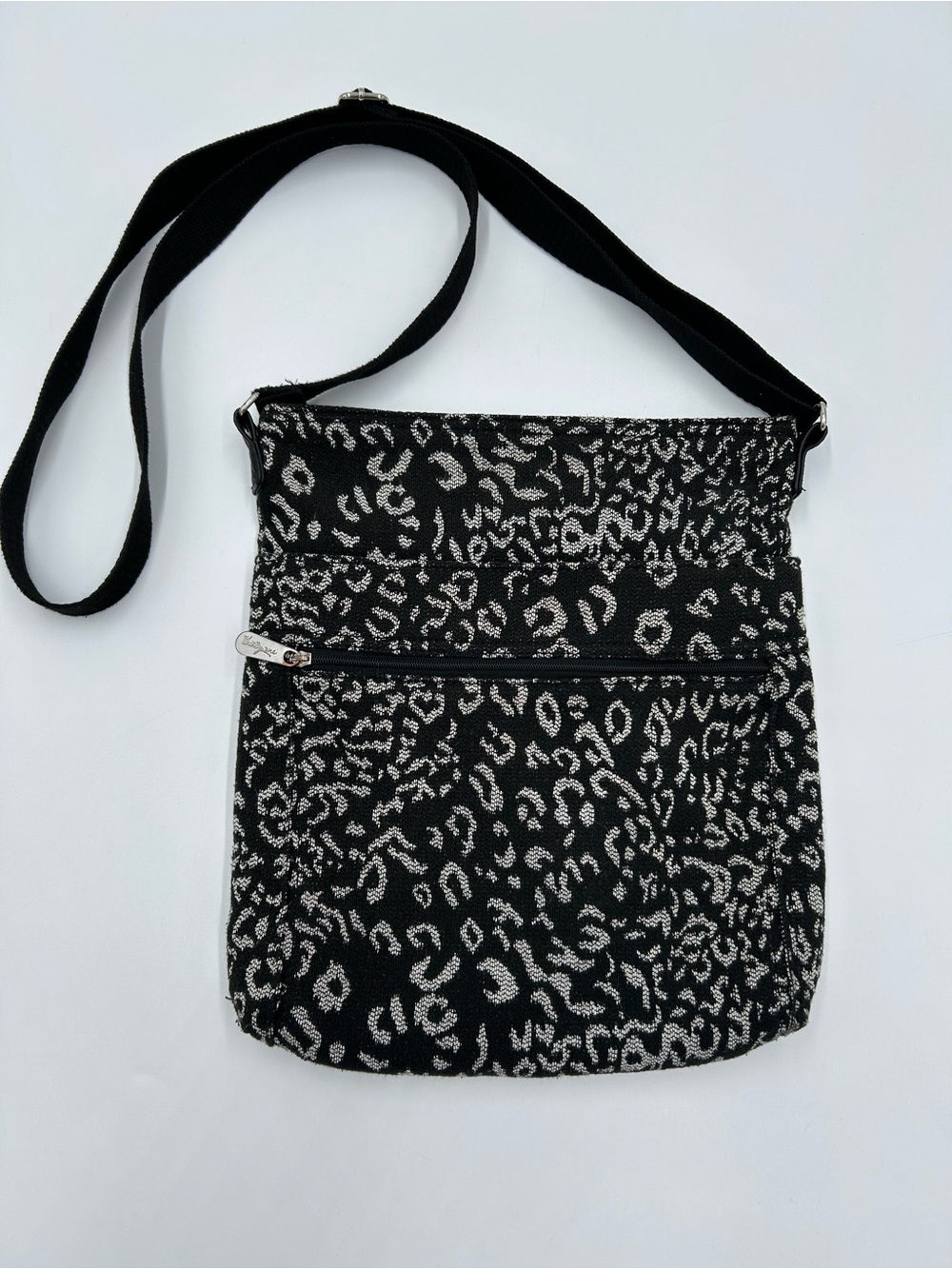 Thirty-one Black Leopard-Print Crossbody Bag